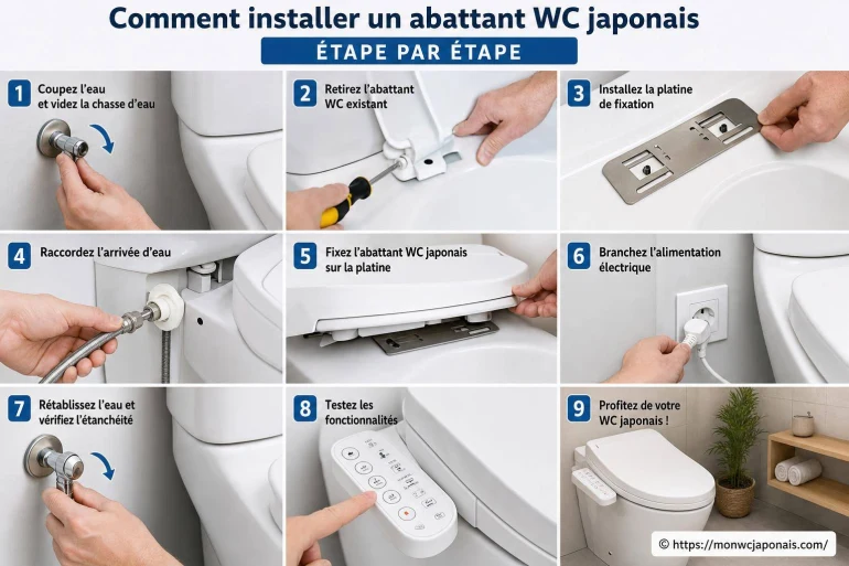 Comment installer un abattant WC japonais étape par étape ?