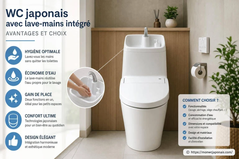 WC japonais avec lave-mains intégré : avantages et critères de choix