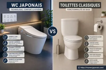 Comparatif wc japonais et toilettes classiques : quelles différences majeures ?