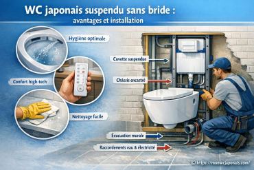 WC japonais suspendu sans bride : quels avantages et comment l’installer