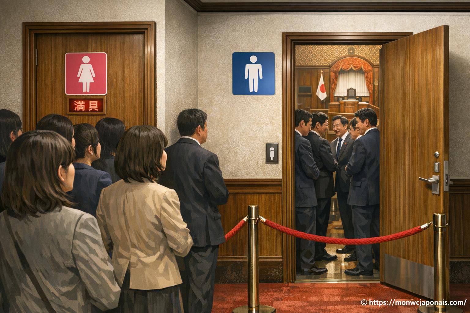 Parlement japonais : la parité freinée par le manque de toilettes pour femmes