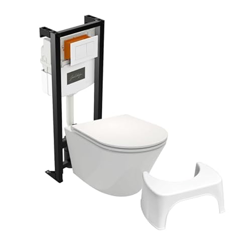 Pack WC suspendu sans bride JACOB DELAFON Rodin+ avec abatta
