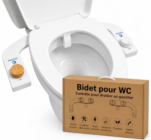 JETMAA Kit Bidet WC Japonais Réversible (Gauche ou Droite) –