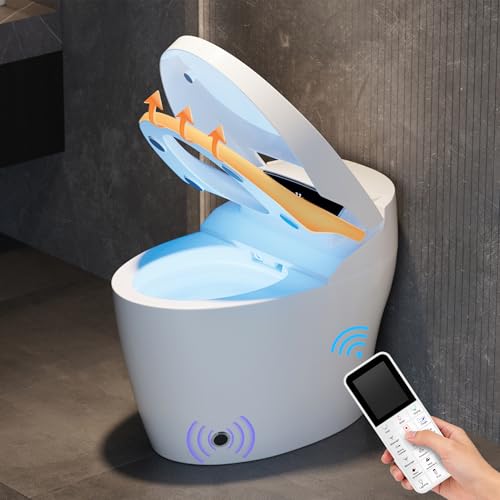 Homary Toilette Japonaise Automatique au Sol Blanche, WC Jap