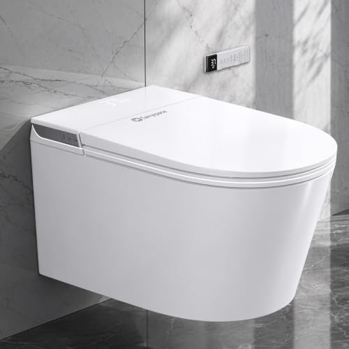 Toilette Japonaise, WC Suspendu Intelligent avec Bidet et St
